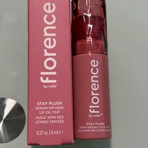 Florence by Mills Stay Plush Lip Oil Tint - Rose